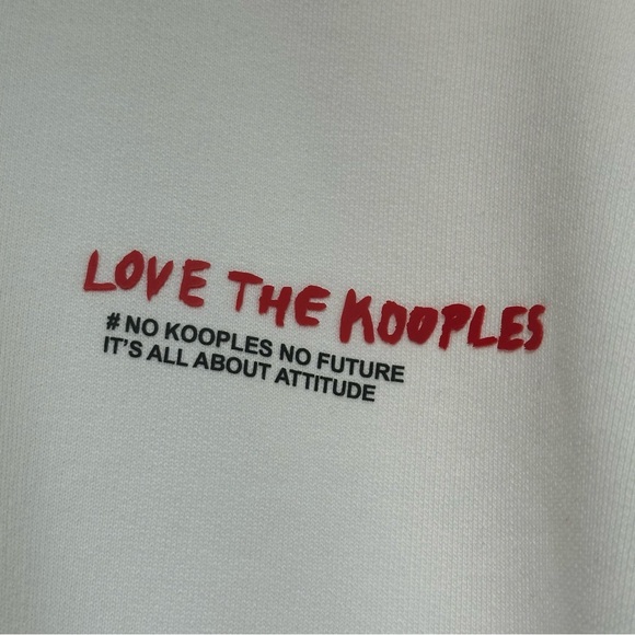 NWT The Kooples White Graphic Logo Hoodie I Love The Kooples – Size XL - Picture 6 of 9